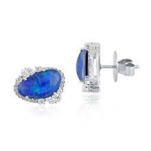 Load image into Gallery viewer, Australian Opal and diamond earring
