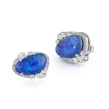 Load image into Gallery viewer, Australian Opal and diamond earring
