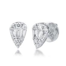 Load image into Gallery viewer, Pear-shaped diamond stud
