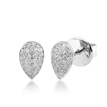 Load image into Gallery viewer, Pear-shaped diamond-cluster stud
