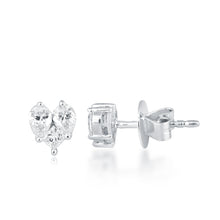 Load image into Gallery viewer, Heart diamond stud
