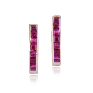 Shop channel-set ruby studs at DiraLondon.com