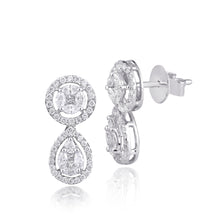 Load image into Gallery viewer, Rain drops - diamond earring in white gold
