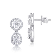 Load image into Gallery viewer, Rain drops - diamond earring in white gold
