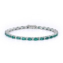 Load image into Gallery viewer, Classic emerald and diamond bracelet
