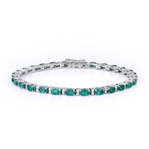 Classic emerald and diamond bracelet