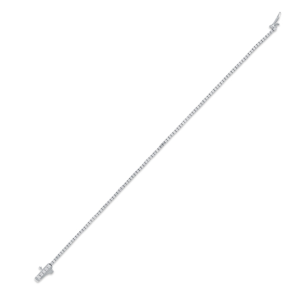 Shop 1.26 carat classic diamond bracelet in white gold at Dira London.com