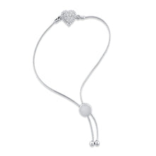 Load image into Gallery viewer, Heart-shaped diamond bracelet (adjustable)
