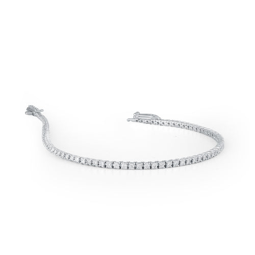 Shop 2.29 carat classic diamond bracelet in white gold at Dira London.com