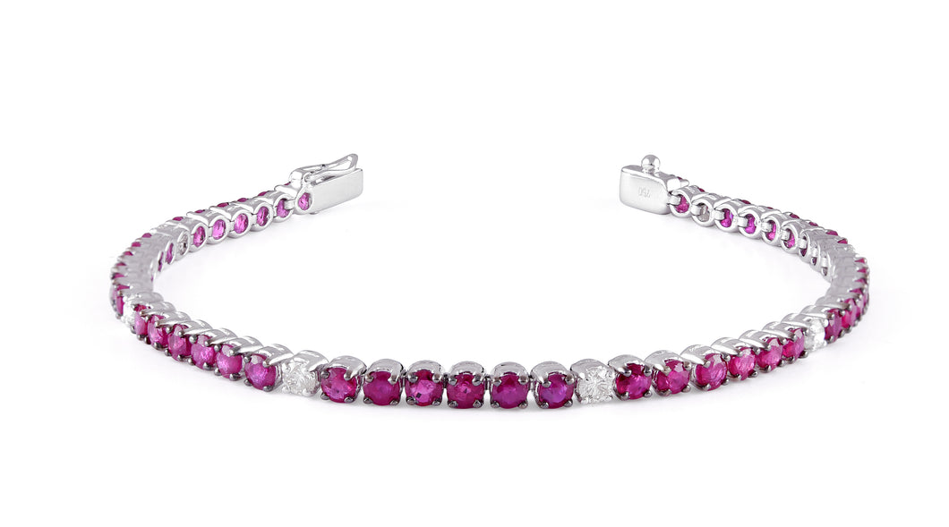 Ruby and diamond bracelet