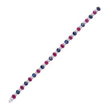 Load image into Gallery viewer, Sapphire, ruby and diamond bracelet
