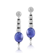 Load image into Gallery viewer, Luxe tanzanite and diamond earrings
