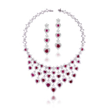 Load image into Gallery viewer, Luxe ruby and diamond drop earrings
