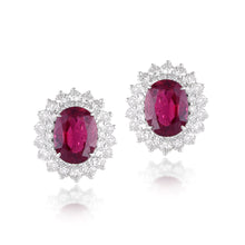 Load image into Gallery viewer, Luxe solitaire-tourmaline and diamond studs
