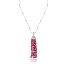 Load image into Gallery viewer, Luxe tourmaline tassel necklace
