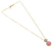 Load image into Gallery viewer, Pink opal and diamond pendant
