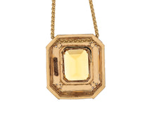 Load image into Gallery viewer, Citrine, black enamel and diamond pendant
