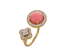 Load image into Gallery viewer, Pink opal and diamond ring
