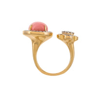 Load image into Gallery viewer, Pink opal and diamond ring
