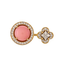 Load image into Gallery viewer, Pink opal and diamond ring
