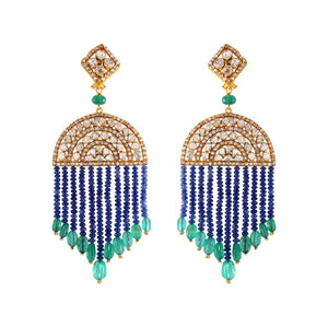 Luxe chandelier polki earrings