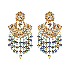 Luxe polki, emerald and sapphire dazzlers