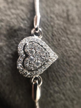 Load image into Gallery viewer, Heart-shaped diamond bracelet (adjustable)
