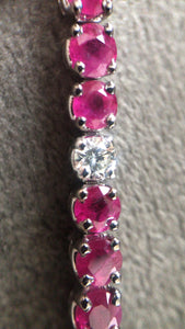 Ruby and diamond bracelet