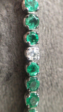 Load image into Gallery viewer, Emerald and diamond bracelet
