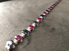 Load image into Gallery viewer, Sapphire, ruby and diamond bracelet
