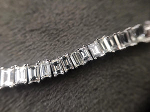 Baguette diamond bracelet (2+ct, adjustable)