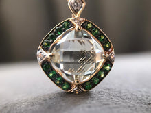 Load image into Gallery viewer, Green amethyst and t-savorite pendant
