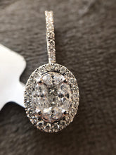 Load image into Gallery viewer, Oval diamond pendant with jacket and loop
