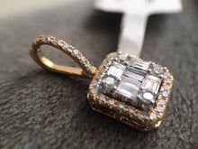 Load image into Gallery viewer, Square diamond pendant with jacket and loop
