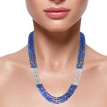 Load image into Gallery viewer, Luxe sapphire beads and diamond necklace
