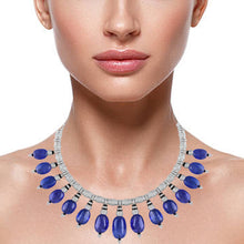 Load image into Gallery viewer, Luxe tanzanite and diamond necklace
