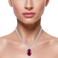 Load image into Gallery viewer, Luxe solitaire-tourmaline and diamond necklace
