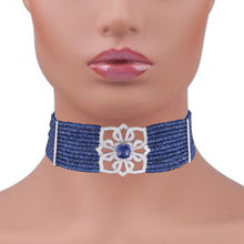 Load image into Gallery viewer, Luxe sapphire and diamond choker
